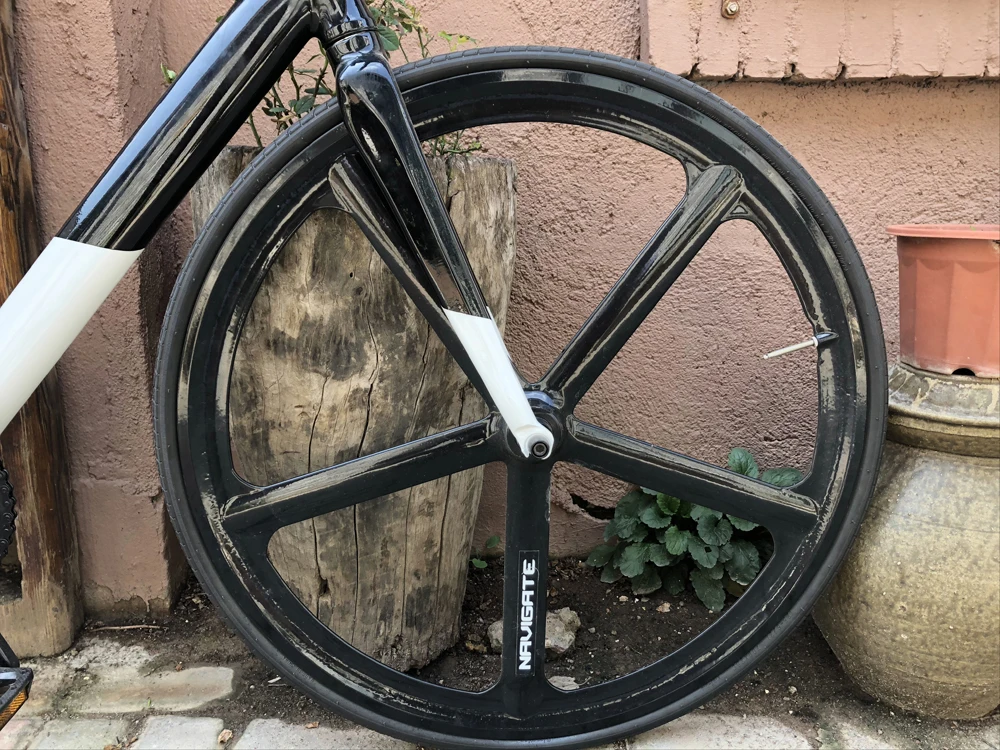 Discount Fixed Gear Bike 54cm 58cm frame  single speed bike  frame  Aluminum alloy Track Bicycle 700C wheel DIY color 4