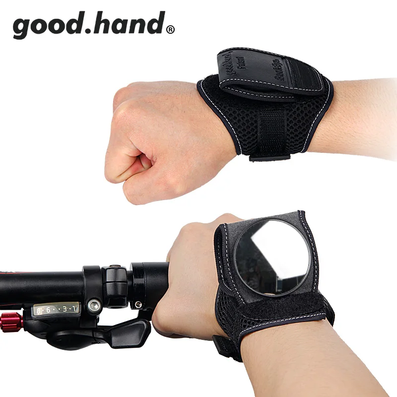

Good Hand BackEye Cycling Mirror Round Spherical Curved Convex Free Size Mirror Portable Adjustable Clear Wrist Band