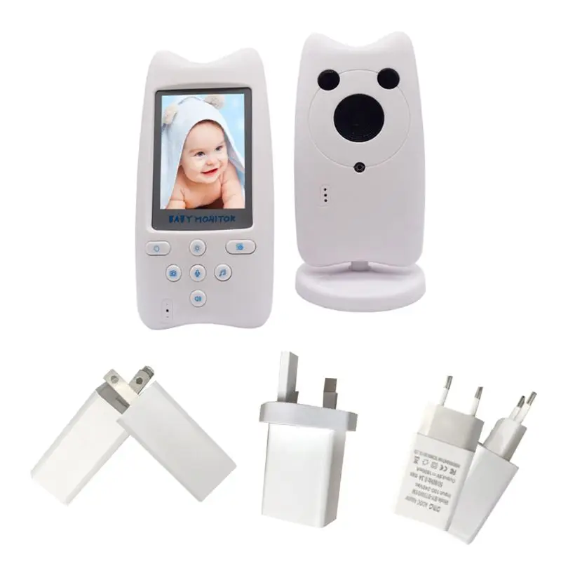 

1 Set Baby Video Monitor Camera Wireless Receiver Two-way Intercom Surveillance Music Player 2.4" LCD Screen Night Vision