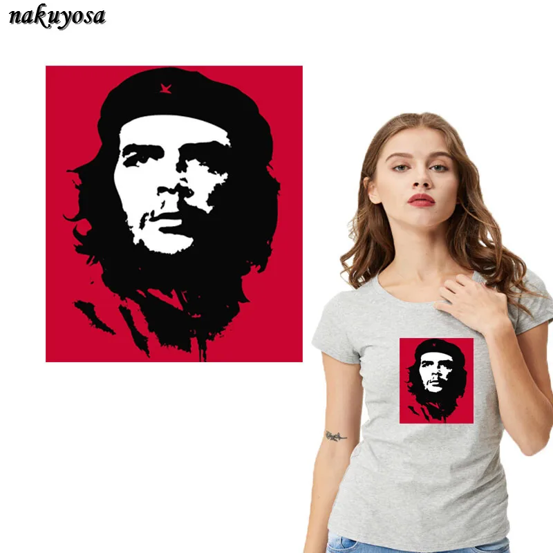 5 шт., модные нашивки на голову che guevara, одежда для портретов, куртка, футболка, термопереводная, можно стирать, parches para la ropa