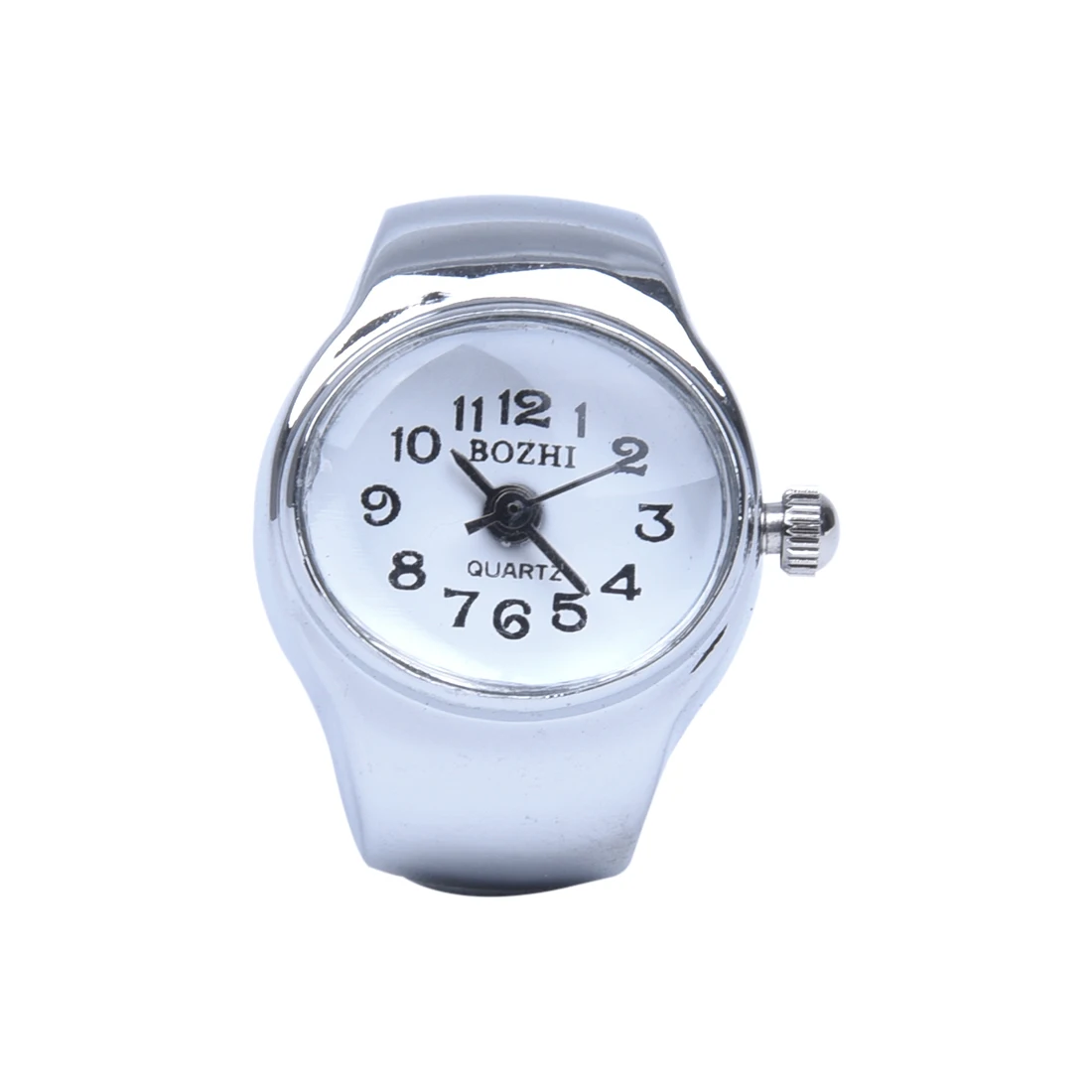 

Watch Quartz Movement Oval Ring Alloy Deco Woman WHITE