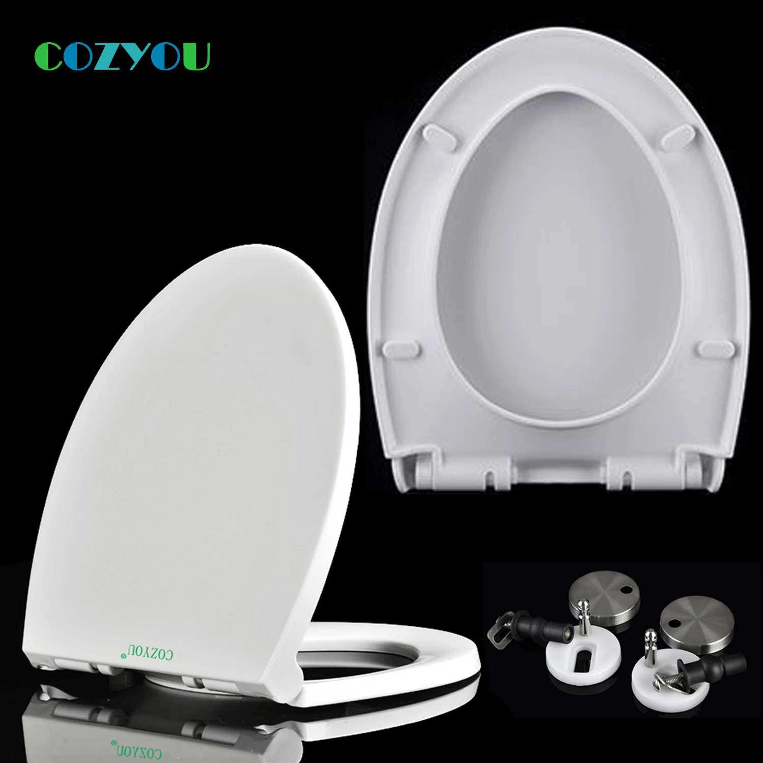 Cozyou Toilet Seat V Shape Slow Close Pp Toilet Lid Above Installation