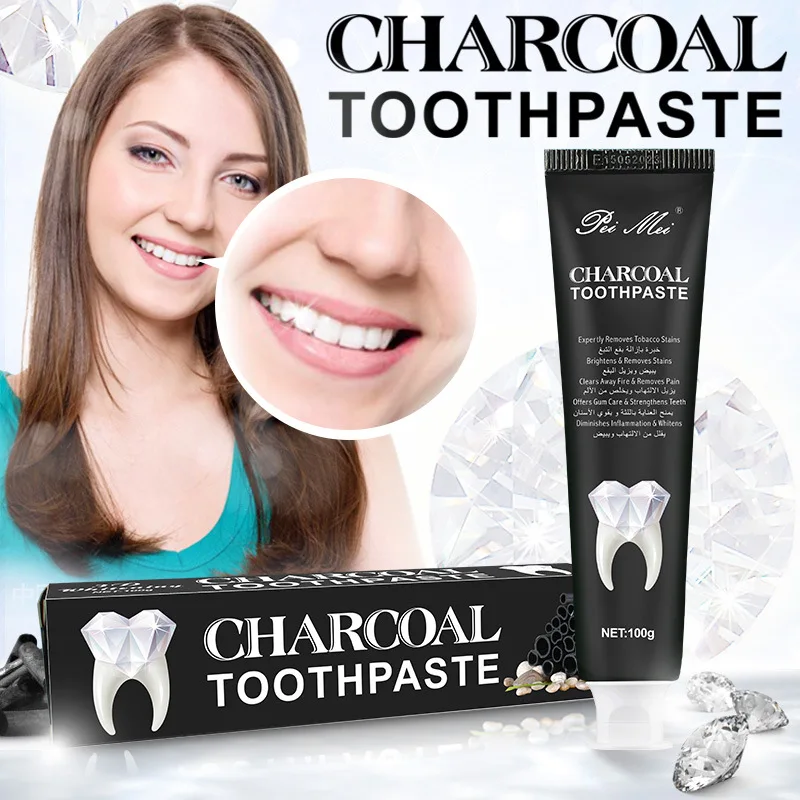 

Bamboo Charcoal Teeth Whitening Toothpaste 100g Eliminates Remove Bad Breath Prevents Tooth Decay Remove Smoke and Coffee Stains