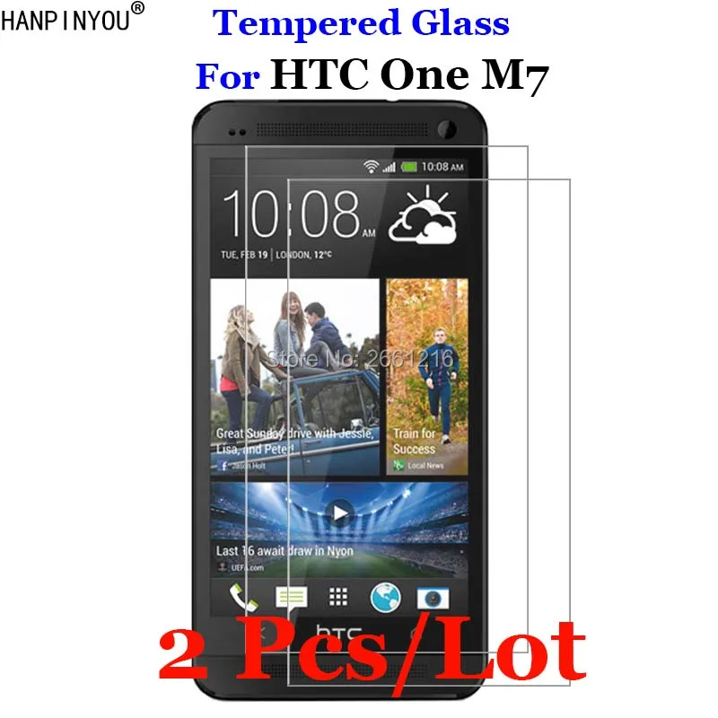 2 шт./лот для HTC M7 закаленное стекло 9H 2.5D Премиум Защитная пленка экрана One 4 7" |