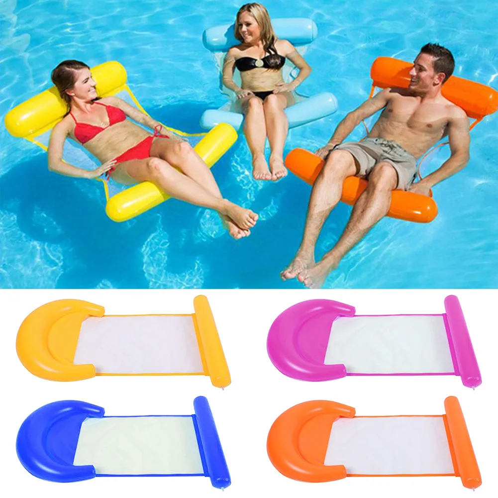 cheap Inflatable Water Hammock Floating Bed Lounge Chair Drifter PVC Swimming Pool Beach SMN88