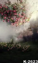 Oil Painted Dream Fantasy Forest Backgrounds Shoot Custom 5x7ft Flowers Photo Backdrops Couples/Wedding Digital Background Cloth