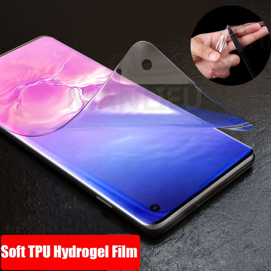 3D Силиконовая Гидрогелевая пленка из мягкого ТПУ для Samsung Galaxy S10 S9 S8 Plus полная