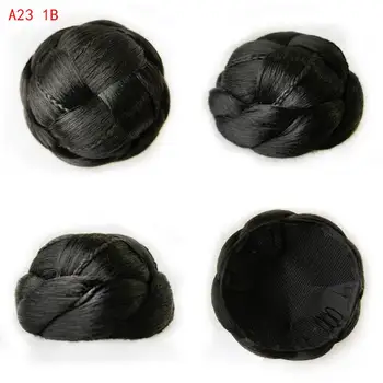 

9CM Women Chignons Synthetic Bun Hairpiece Heat Resistant Knot Bob Lady Chignons Buns Hairpieces A23