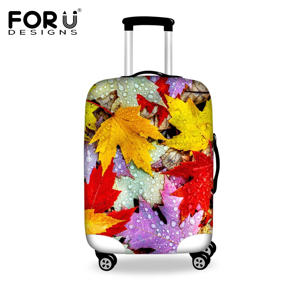 

FORUDESIGNS 3D Maple Leaf Prints Waterproof Rain Cover Travel Luggage Cover For 18 20 22 24 26 28 30 Inch Suitcase Case Cover