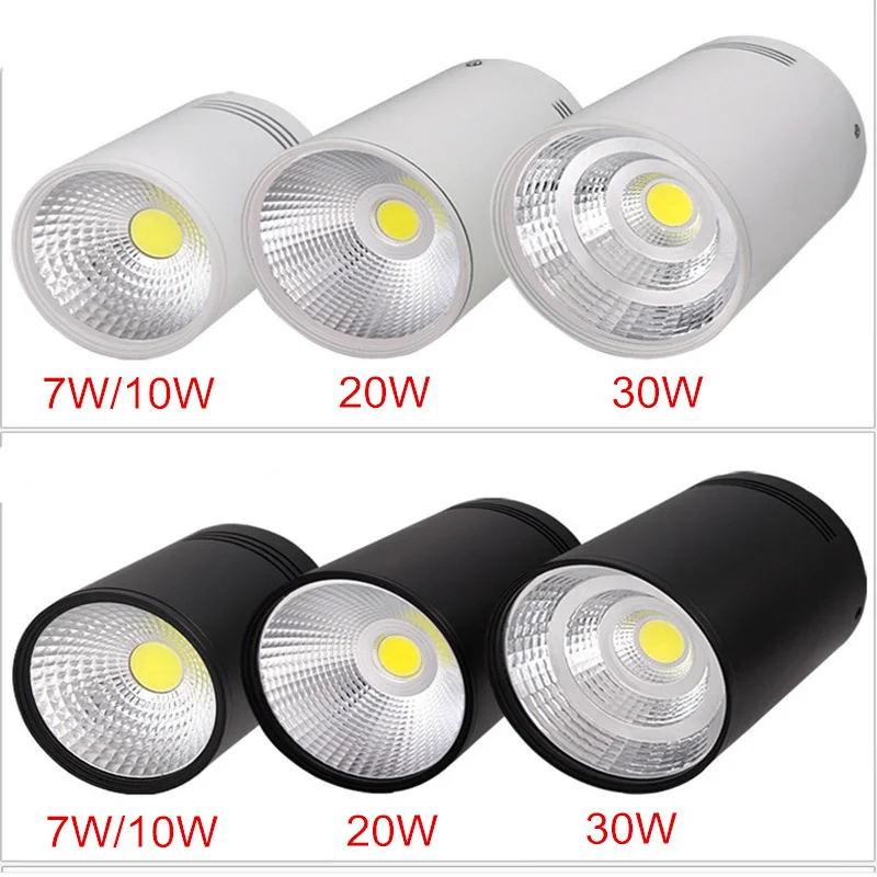 Superfície do Cilindro Luzes de Teto Lâmpadas de Parede 30 Novo Design Moderno Cob Led Downlights Pode Montar Casa Interior Dhl Livre 7 w - 10 20 3 Cheap Downlights