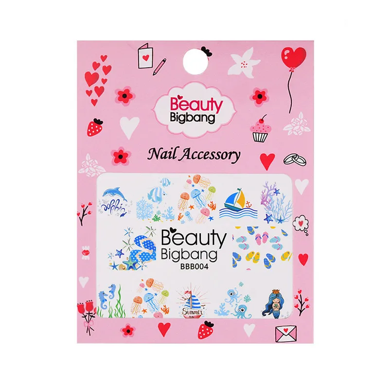 BeautyBigBang Nail Art sticker s Зеленый Кактус в горшках алоэ изображения маникюрный Водные Переводные картинки наклейки для ногтей художественные украшения обертывания BBB035