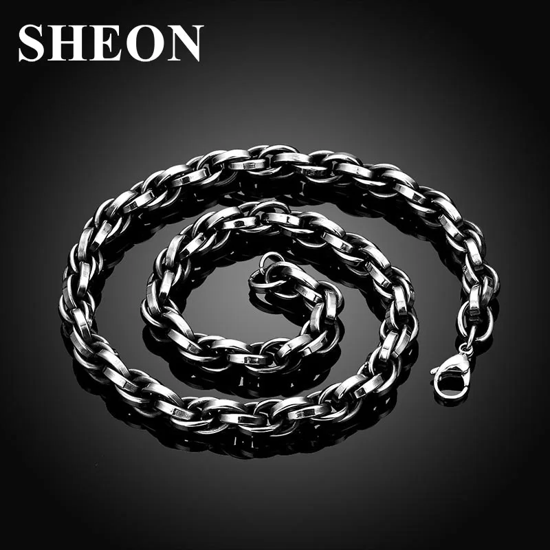 

New arrival Vintage 316L Rolo Necklace Punk stainless steel snake chain DIY Fashion Jewelry Accessories dropshipping wholesale
