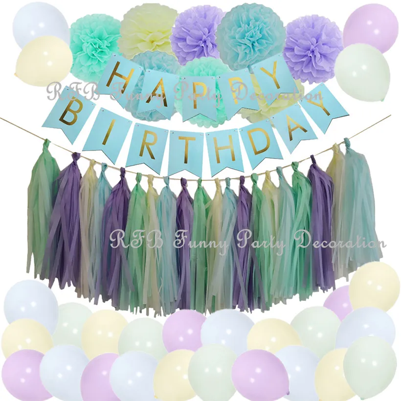 Разноцветные вечерние шары в виде макарон, баннер с днем рождения, пастельные вечерние украшения, принадлежности для дня рождения, свадьбы, выпускного