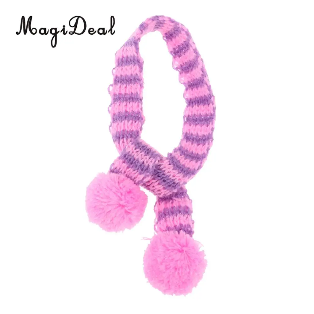 Lovely Soft Wool Winter Costume Accessories Knitted Hand-woven Long Scarf For   Fashion Doll Kid Gifts