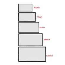 60 72 84 100 120 16 9 Portable Projection Screen Canvas 3D HD Wall Mounted Projection