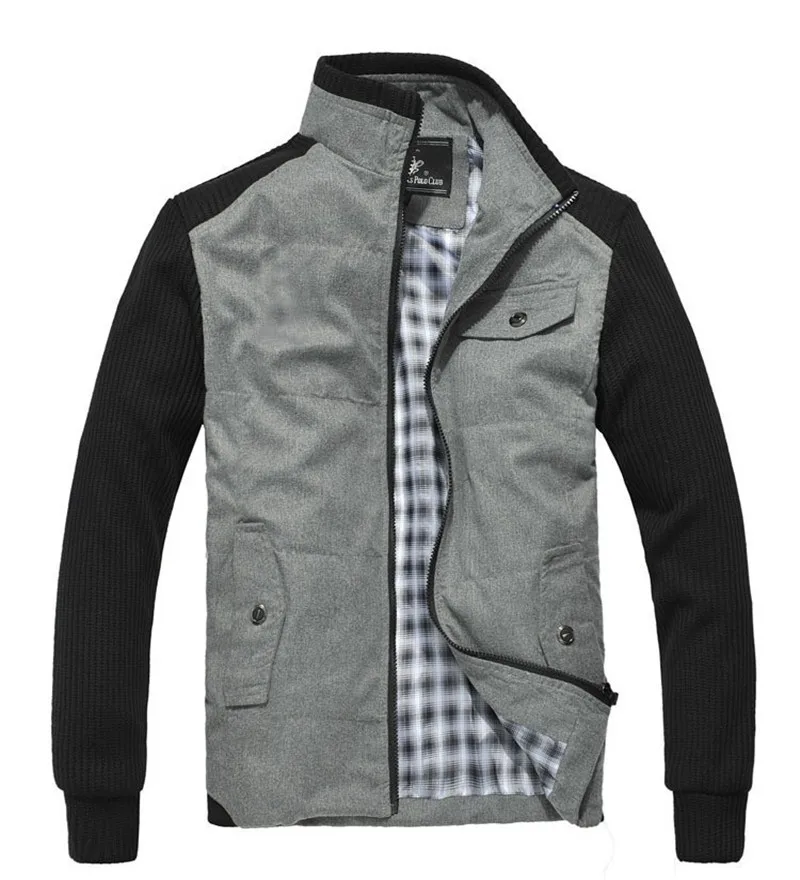 2015 new brand polo jacket stand collar men's business casual winter