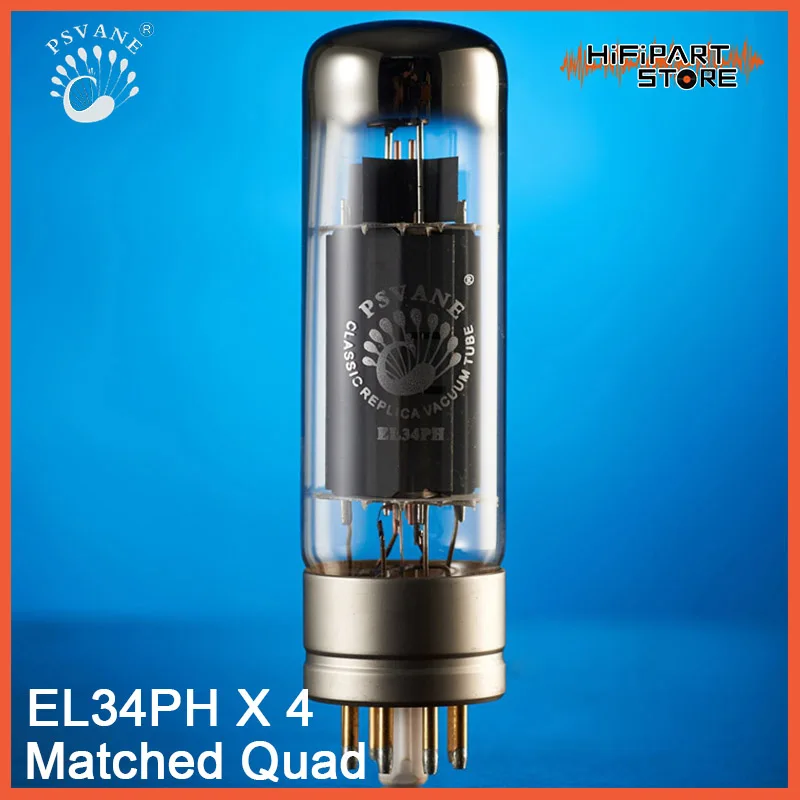 

GD-PARTS 4PCS PSVANE EL34PH Vacuum Tube Replace EL34 6CA7 Tubes For Hifi intage Audio Amplifier HIFI DIY New Matched Quad