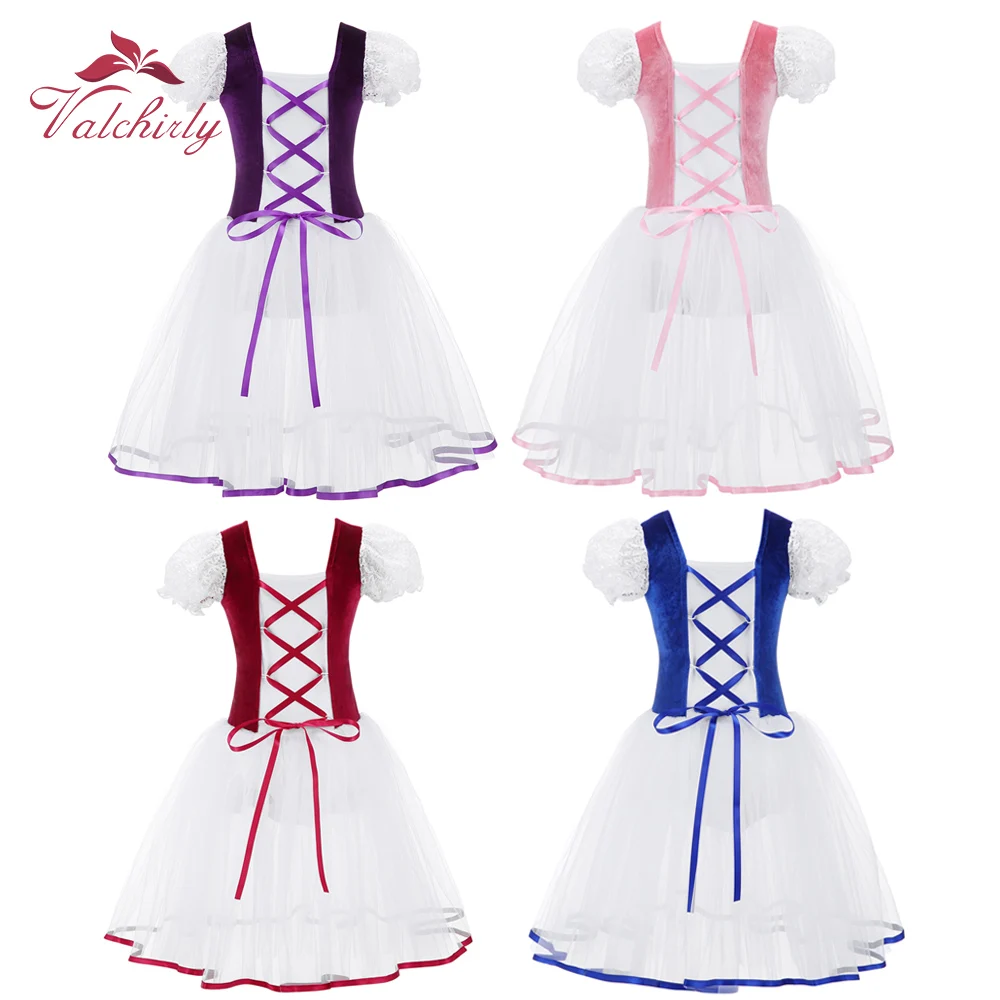 Новое профессиональное балетное платье-пачка для девочек бархатная сетчатая юбка с короткими рукавами для танцев, гимнастика