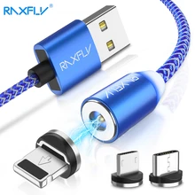 Raxfly Магнитная Зарядное устройство USB кабель для samsung A5 Магнит Micro кабель типа USB-C для iPhone 5 5S зарядки кабель Lightning/USB магнитная зарядка