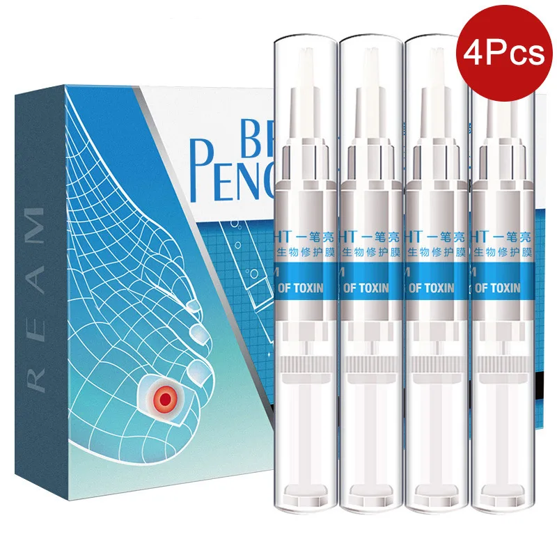 4 Pcs/box 3ml Nail Fungal Treatment Anti Fungus Toenail Fingernail Nails Repair Care Liquid Onychomycosis Treatment Liquid