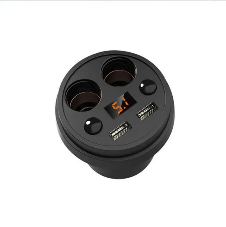 Автомобильный USB гнездо для автомобильного прикуривателя с разъемом 12 V-24 V Мощность адаптер макс. 5 в 3.1A 2 зарядных порта USB для автомобиля Зарядное устройство с вольтметром ЖК-дисплей