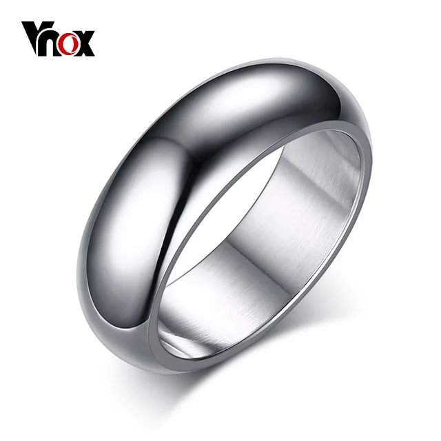 Vnox 7mm Classic Ring For Women Men Arc Surface Stainless Steel Wedding Band Gol Vnox 7mm Classic Ring For Women Men Arc Surface Stainless Steel Wedding Band Gol