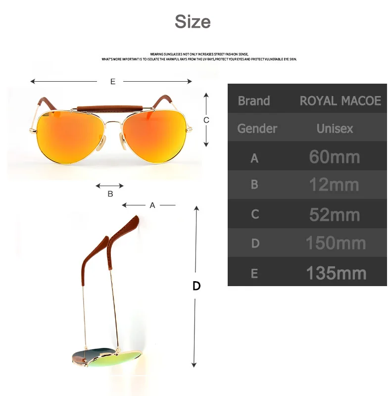Королевские солнцезащитные очки MACOE, мужские Поляризованные брендовые классические металлические очки пилота для женщин, коричневые линзы, модный стиль, UV400, Gafas De Sol
