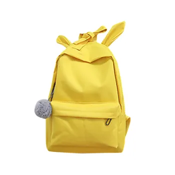 

Ladies rabbit ears hair ball ornaments waterproof Oxford cloth fabric leisure travel bag school bag large capacity trave #Zer