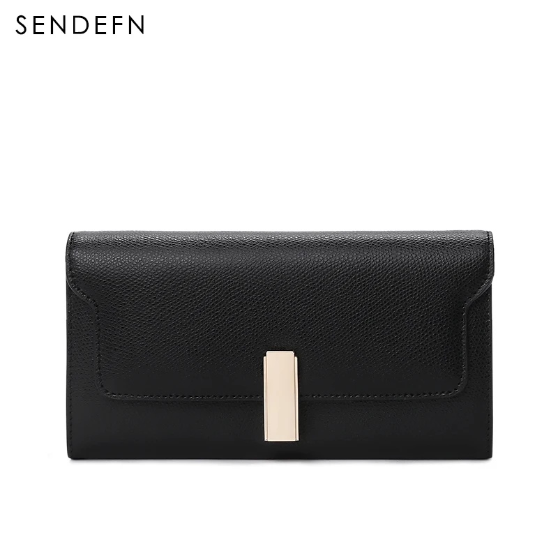 

New Lady Purse Fashion New Wallet Split Leather Wallet Female Long Wallet Women Zipper Purse Strap Coin Purse For iPhone 7