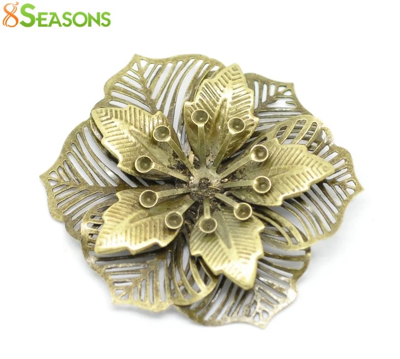 10pcs 50mm Antique Bronze Filigree Patches R0148-AB