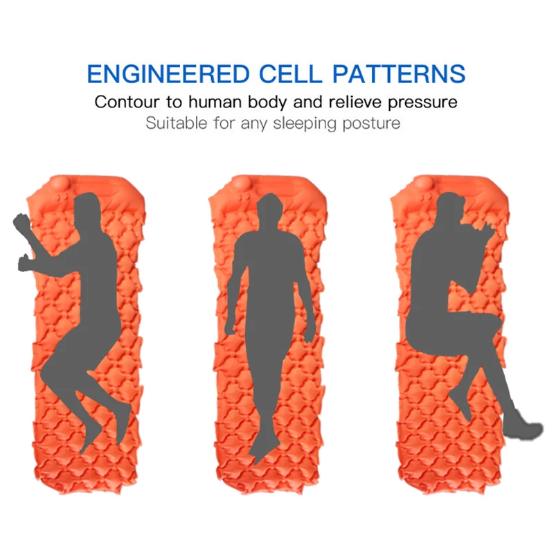 خفيفة سريع ملء نفخ وسادة النوم التخييم حصيرة مع وسادة مرتبة هوائية وسادة النوم حقيبة أريكة قابلة للنفخ