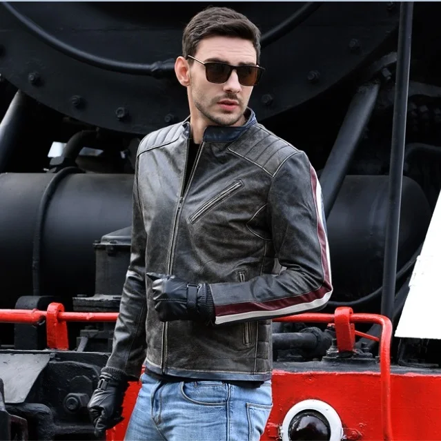 Plus Size Natural Lambskin Leather Jacket Cheap Cowskin Jakcet Fashion