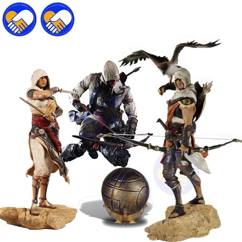 Tanie Nowy anime zabawki AC 3 Connor Kenway Haytham pcv figurka czarna flaga Edward Kenway itp model kolekcjonerski najlepsza kolekcja zabawki