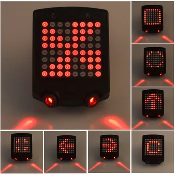 

INBIKE Bicycle Wireless Laser Tail Light Direction Indicator Taillight USB Charging MTB Bike Safety LED Warning Taillight