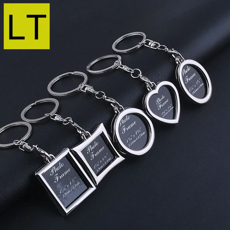 

LT Creative Photo Frame Keychain For Lovers Square Personality Photos Car Key Ring Love Bag Key Chains Commemorative Gifts Q-041