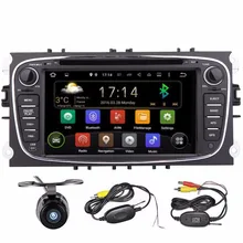 2Din Android Car DVD Player GPS Navigation for Ford Focus Mondeo 2012-2016 2 din car Audio Radio Stereo Head Unit Steering wheel