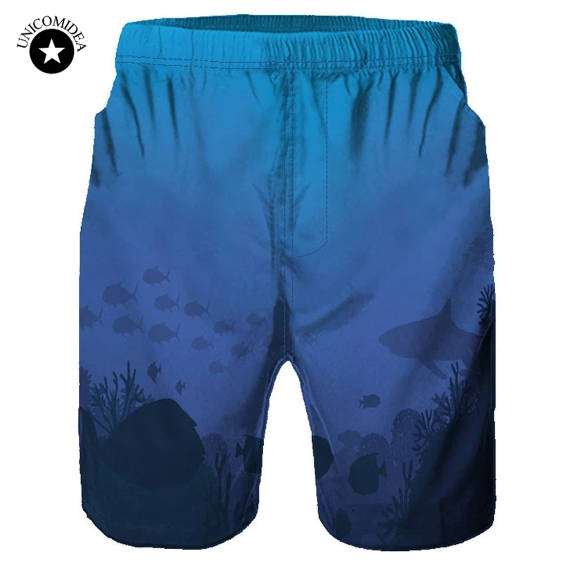 

Quick Dry Board Shorts Men Summer Beach Shorts 3D Fish Print Swimwear Swimsuits Hawaiian Shorts Male Bermuda Masculina