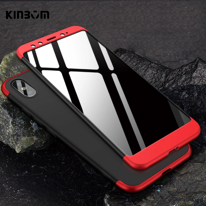 

kinbom 3-in-1 matte hard case for xiaomi 5S 5X 6 6X 5PLUS full protective case for xiaomi 8 9 SE 8LITE phone protective cover