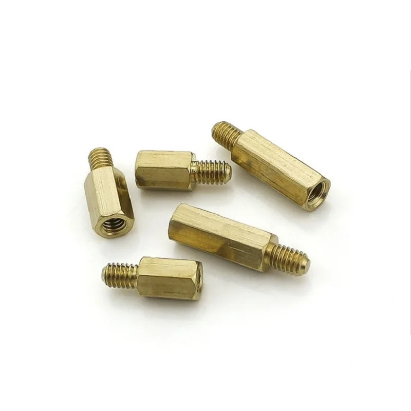 

30Pcs M2.5/M3/M4+6mm Hex Nut Spacing Screw Brass Threaded Pillar PCB Standoff Spacer