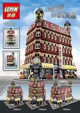 DHL 2016 New LEPIN 15002 2133Pcs Creators Cafe Corner Model Building Kits Minifigure Blocks Children Toy Compatible With Legoe