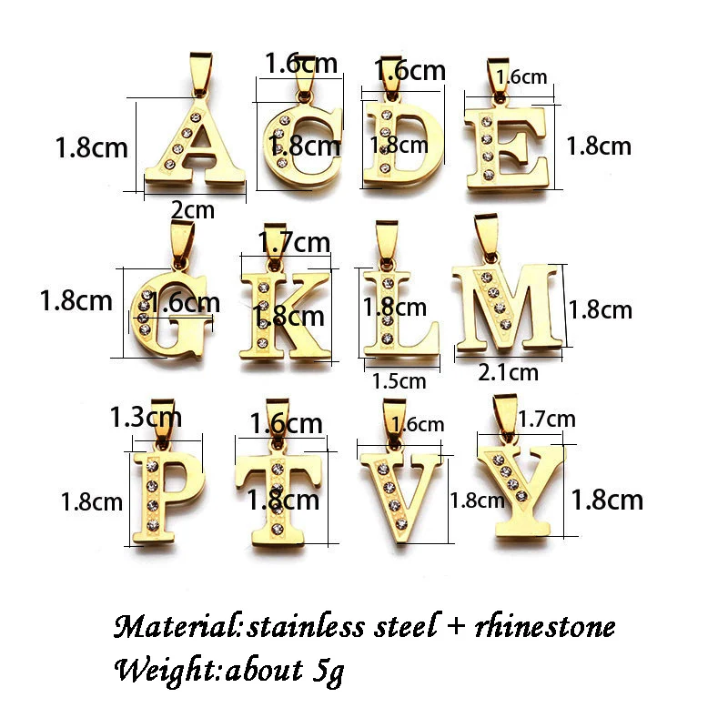 SPARK ожерелье с буквами алфавита из нержавеющей стали с кристаллами для женщин, Очаровательное ожерелье на цепочке, подарок на день рождения