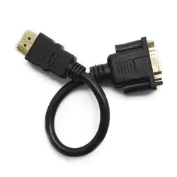 Портативный размер Professional HDMI Male To VGA D-SUB 15 контактов Женский видео AV адаптер конвертер кабель для HDTV Set-top