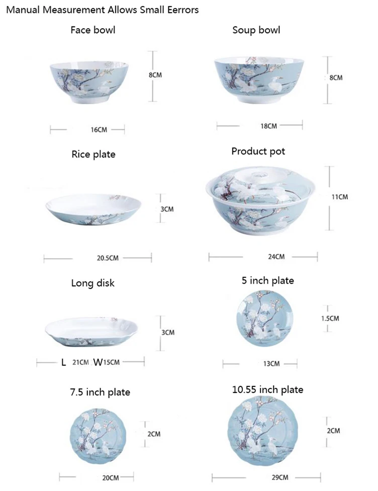 1 шт. бутик Европейский ручная роспись белый кран костяного фарфора посуда миска для риса миска для лица Паровая Рыбная тарелка столовая посуда