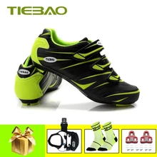 TIEBAO велосипедная обувь зеленого цвета, спортивная обувь для шоссейного велосипеда, кроссовки sapatilha ciclismo, мужская и женская дышащая обувь bicicleta superstar