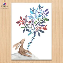 Мышление кролик картинка-Раскраска по номерам с упаковкой животных Картина Рисование по номерам украшение комнаты