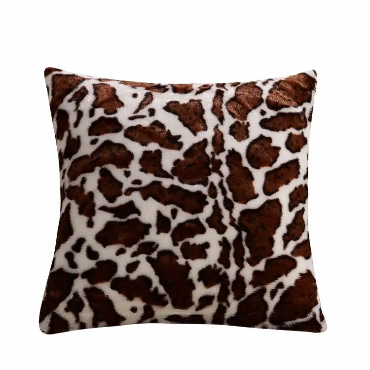 43x43 см, мягкие короткие бархатные леопардовые точки, узор в виде листьев, наволочка для подушки, чехол для сиденья автомобиля на диван-кровать для дома, декоративная наволочка - Цвет: 12