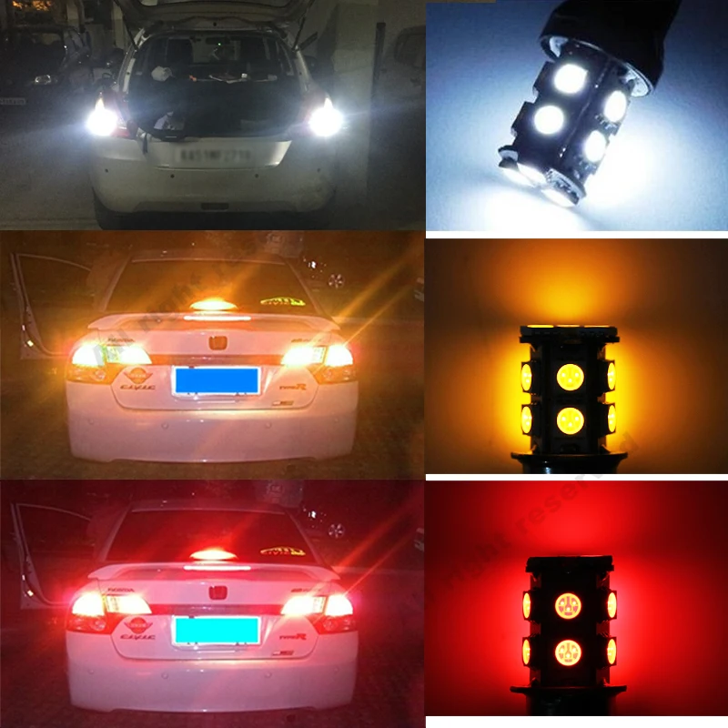 2 шт. 1156 BA15S 13 SMD белый светодиодный лампочка лампа p21w R5W автомобильные лампы