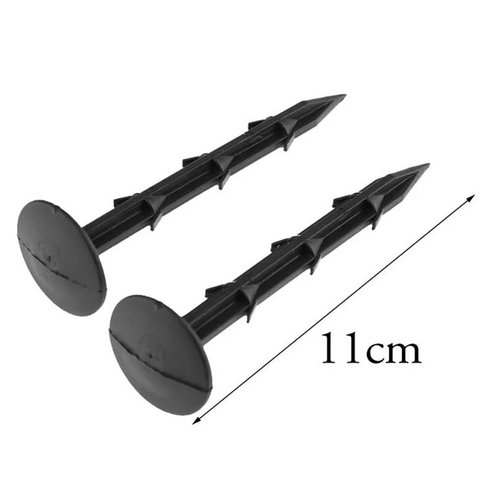 

50Pcs 11cm Black PP Mulch Shading Pest Control Garden Ground Nail Plastic Film Fixed Pegs Gardening Fixing Tools