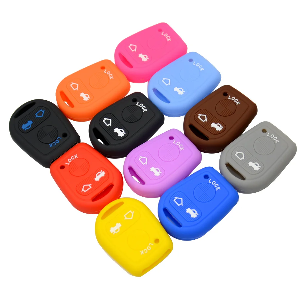 Newest Silicone Key Cover Case Fob For BMW E31 E32 E34 E36 E38 E39 E46 Z3 3Button Remote Car Key Shell For Old BMW Free Shipping