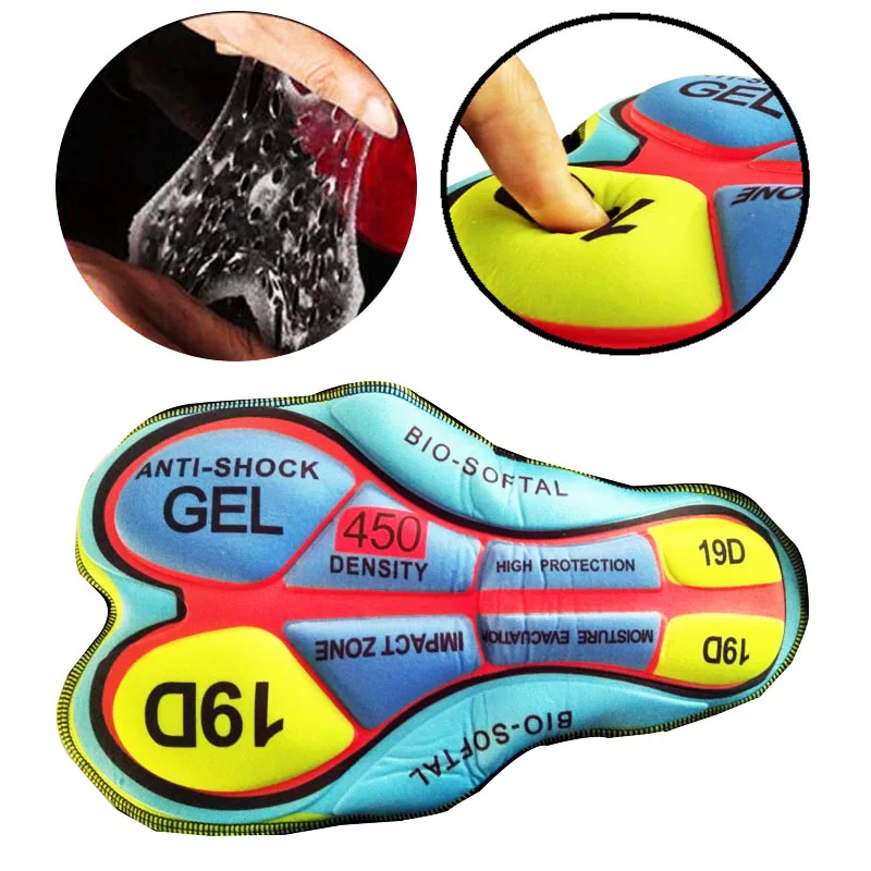 Cycling Shorts' Cushion Breathable 9D 12D 19D 20D silica gel Pads MTB Bike shockproof Base